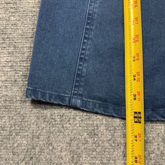 Vtg Relativity Denim Dress Small Midi Button Pockets Vneck Y2K 90s Cottagecore - Picture 4 of 9